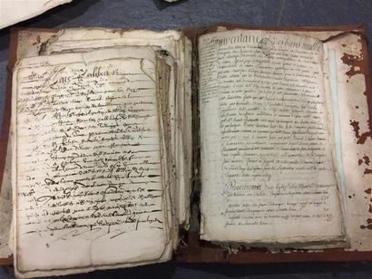 null Important ensemble de parchemins du XVème siècle au XVIIIème siècle, archives...