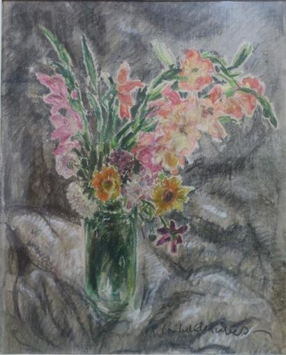 null Pierre Combet-Descombes (1885-1966)
"Fleurs"
Pastel sur papier
Signé en bas...