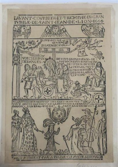 null LYON - Image populaire (XVIIème siècle)
Courrier et triomphe du grand jubilé...