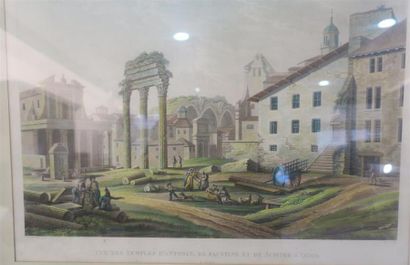 null Benedikt PIRINGER (1780-1826)
Vue de l'Arc de Septime Sévère et du Temple de...