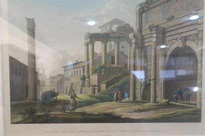 null Benedikt PIRINGER (1780-1826)
Vue de l'Arc de Septime Sévère et du Temple de...