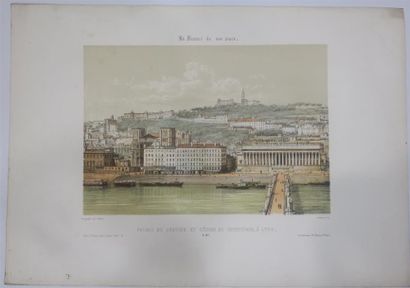 null LYON - Léon Auguste ASSELINEAU (1808-1889)
Palais de Justice et Coteau de Fourvière...