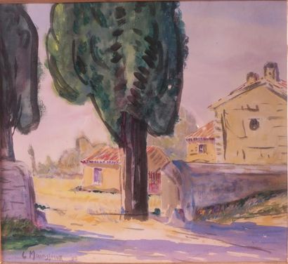 null Lucien Mainssieux ( 1885-1958)
Le grand Cyprès 1905
Aquarelle sur papier
Signée...