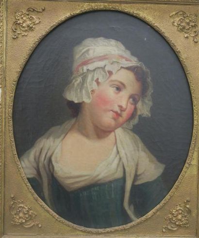 null Ecole Française du XIX ème (Suiveur de Greuze)
Jeune femme pensive
Huile sur...