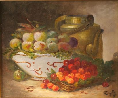 null Alfred Rouby (1849-1909)
Nature morte aux fruits
Huile sur toile
Signée en bas...