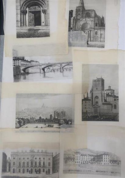 null LYON (XIXème siècle)
Fort lot de diverses gravures sur acier (environ 60 planches)
Format...