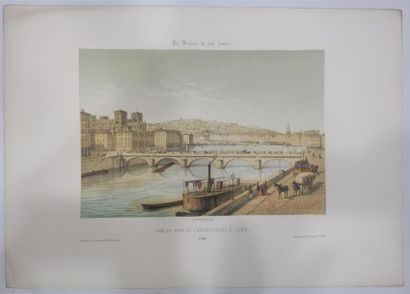 null LYON - Léon Auguste ASSELINEAU (1808-1889)
Vue du pont de l'archevéché à Lyon...