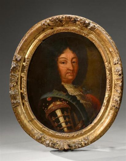 null ECOLE FRANCAISE Première Moitié du XVIIIe siècle 
Portrait du roi Louis XIV...