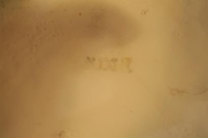 null Théodore Deck (1823-1891)
Cache-pot en céramique polychrome à décor d'échassiers...