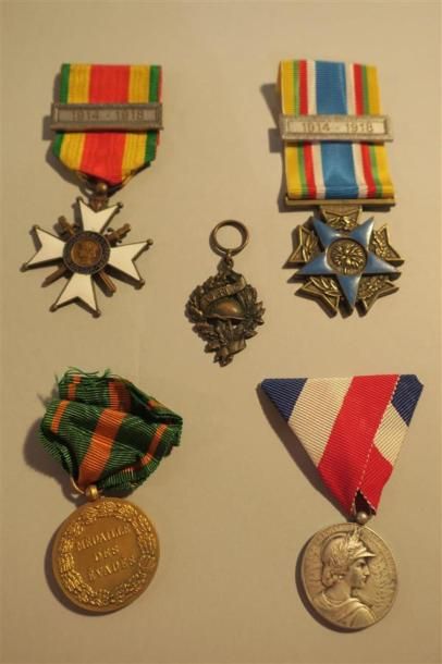 null France- 5 croix et médailles, 1° et 2° guerres