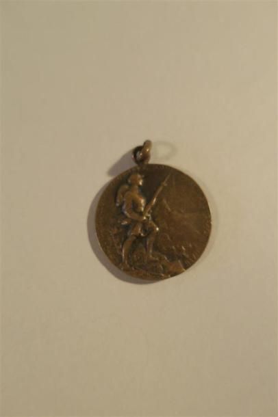 null France- Médaille du 22ème BCP,, guerre 14/18, rare