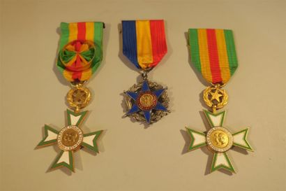 null France- Ordre du mérite d'outre-mer français, croix de chevalier et d'officier,...