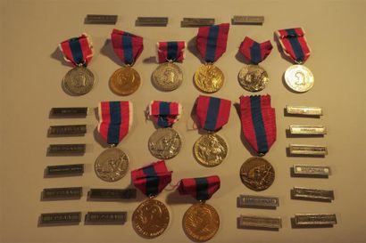 null France- Médailles de la défense nationale (12), 20 agrafes, le lot