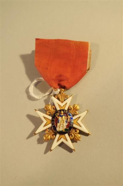 null France - Ordre de ST LOUIS, croix de chevalier d'époque LOUIS 16, ruban d'époque...
