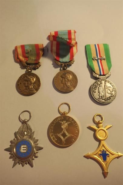 null France- Médailles militaires afn, lot de 6