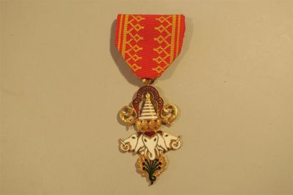 null Royaume du Laos, Ordre du million d'éléphants, croix de chevalier, métal