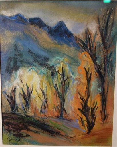 null Georges Gimel (1898-1962)
"Les arbres" 
Pastel signé en bas à gauche
30 x 23...