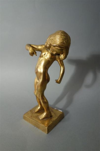 null Kai Nielsen (1882-1924)
" Venus Kalypigos "
Bronze à patine dorée. Signé. H....