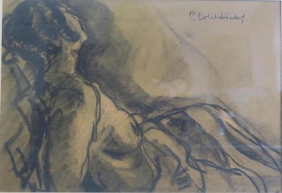 null Pierre Combet-Descombes (1885-1966)
Femme nue allongée de profil
Fusain sur...