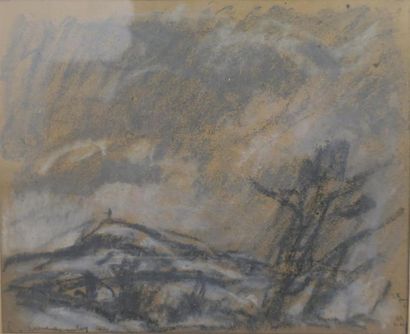 null Pierre Combet-Descombes (1885-1966)
Paysage dans la neige 
Pastel sur papier...