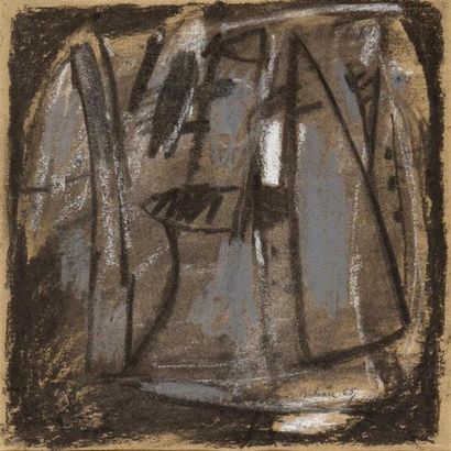 null Albert Bitran (né en 1929) 
Composition-etude, 1965
Pastel sur papier beige
Signé...