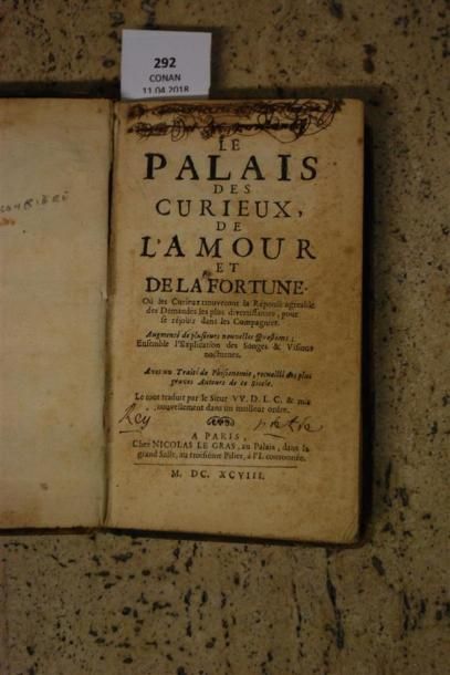 null [VULSON DE LA COLOMBIÈRE (Marc)]. LE PALAIS DES CURIEUX, DE L'AMOUR ET DE LA
FORTUNE....