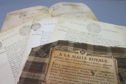 null [LYON - MÉTIERS]. TROIS DOSSIERS CONCERNANT DES MÉTIERS ANCIENS A LYON. Pièces
manuscrites.
-	1779....