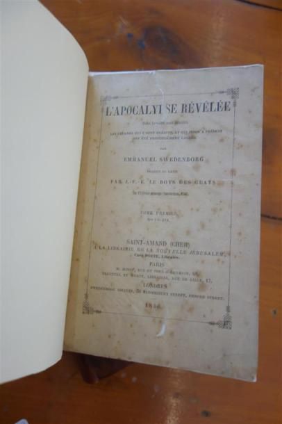 null L'apocalypse révélée par Emmanuel Swedenborg, 1856, 2 volumes 