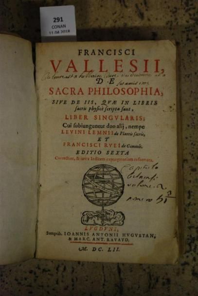 null VALLES (Francisco). DE SACRA PHILOSOPHIA, sive de iis, quae in libris sacris...