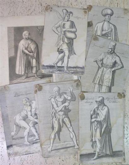 null EMPIRE OTTOMAN. Ensemble de 38 gravures, 27 x 17 cm, [1662]. Taches et mouillures.
Ensemble...
