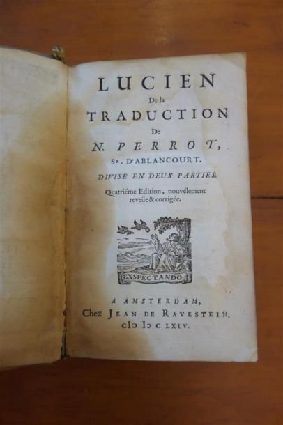 null Lucien de la traduction de N. Perrot , Sr D'Ablancourt 