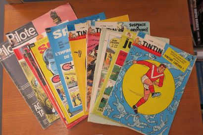 null Lot de revues Pilote, Tintin et Spirou.