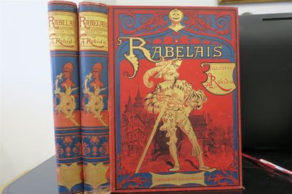 null Oeuvres de Rabelais, illustrations de A. Robida, 2 volumes