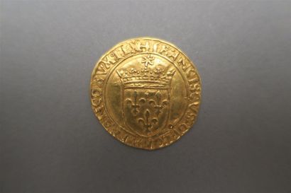 null FRANCOIS I er (1515-1547) ; ECU D OR AU SOLEIL, 3 g 29, 2 eme type, frappé à...