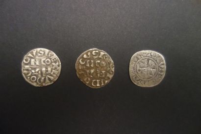 null LOUIS VII (1137-1180) Deux deniers de Paris , 1g 06, DUP 145 et 148 LAF 139...