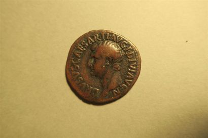 null DRUSUS ( fils de TIBERE ) AS de cuivre frappé en 23 à Rome, 11g10, C2, RIC (tibere)...