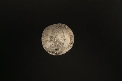 null HENRI III (1574-1589) FRANC , buste avec fraise 1585 M , 13g 56, Sb 4720, T...