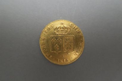 null LOUIS XVI (1774-1792) DOUBLE LOUIS au BUSTE NU 1786 A , 15g19, G 802 , TTB