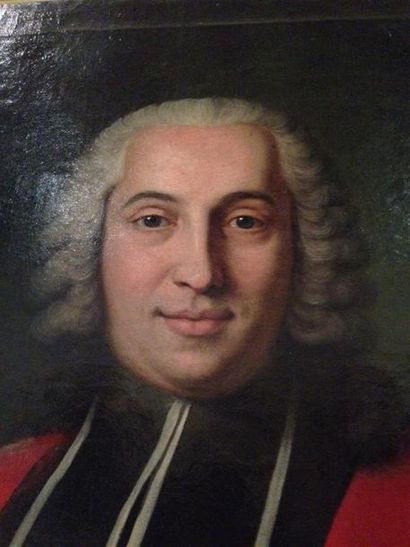  NONOTTE DONAT (Attribué à). Besançon 1705 - Lyon 1785 Portrait de Magistrat. Il...