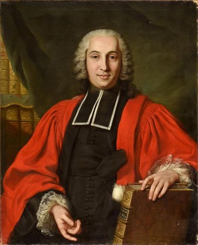 null NONOTTE DONAT (Attribué à). 
Besançon 1705 - Lyon 1785
Portrait de Magistrat.
Il...