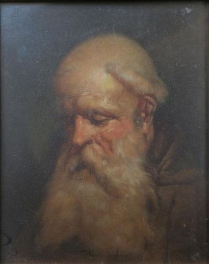 Louis Guy (1824-1888). Portrait de moine...