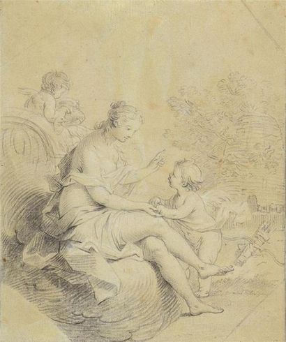 null NATOIRE Charles - Joseph (Entourage de).
1700 - 1777
Vénus et l'Amour.
Pierre...