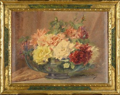 Blanche Odin (1865-1957). Bouquet de roses...