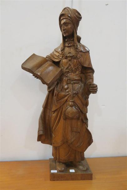 null Statue représentant Sybille. 
H. 59 cm. 
Fente au dos 