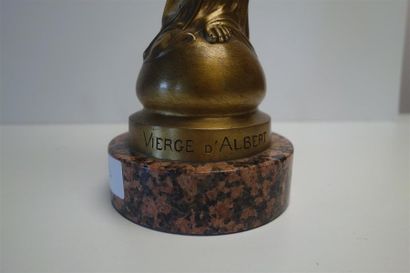 null Albert Roze (1861-1952)
" Vierge d'Albert ", 1934.
Epreuve en bronze doré, fonte...