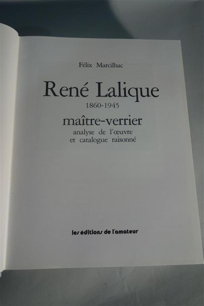 null Félix MARCILHAC (né en 1941)
Monographie sur René LALIQUE (1860-1945), catalogue...