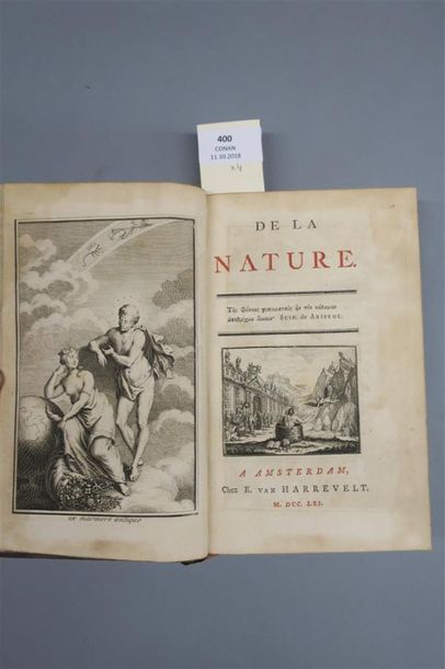 null ROBINET (J. B.). DE LA NATURE. AMSTERDAM, E. VAN HARREVELT, 1761 - 1766. Quatre...