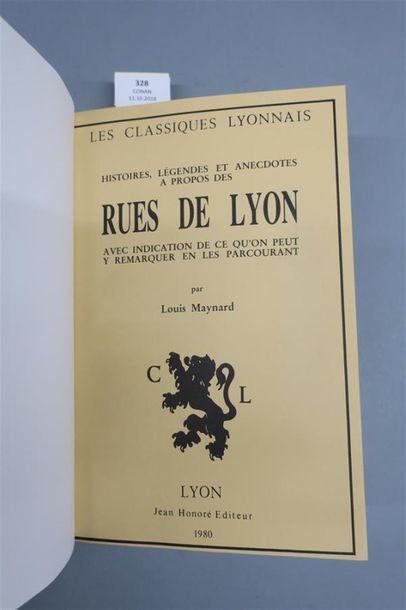 null MAYNARD (Louis). HISTOIRES, LÉGENDES ET ANECDOTES A PROPOS DES RUES DE LYON.
AVEC...