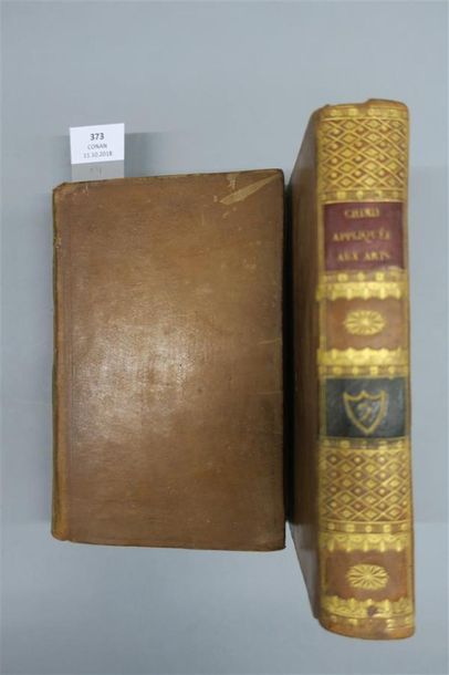 null CHAPTAL (M. J. A.). CHIMIE APPLIQUÉE AUX ARTS. PARIS, DETERVILLE, 1807. Quatre...