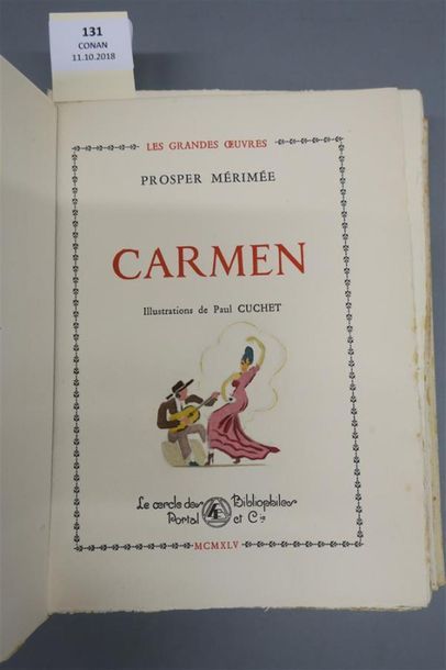 null MÉRIMÉE (Prosper). CARMEN. PARIS, LE CERCLE DES BIBLIOPHILES, 1945. Un volume,...